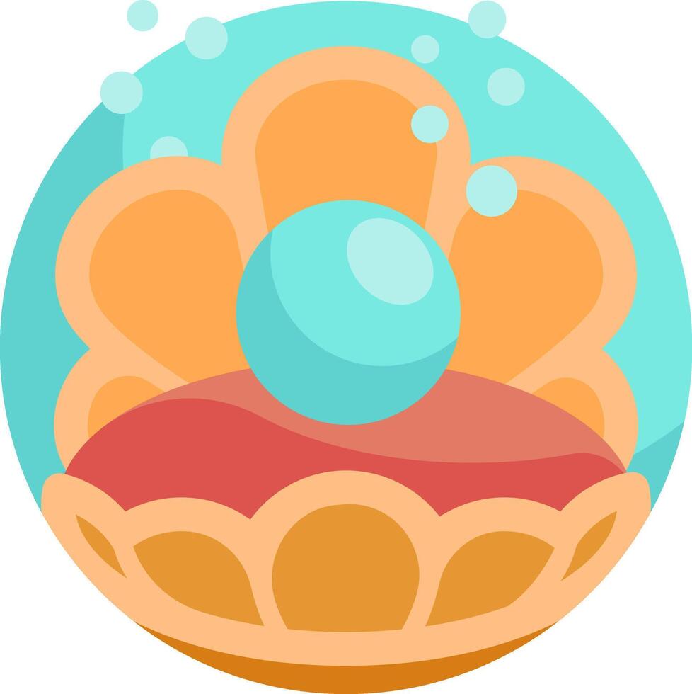 A cartoon shell with a ball inside vector