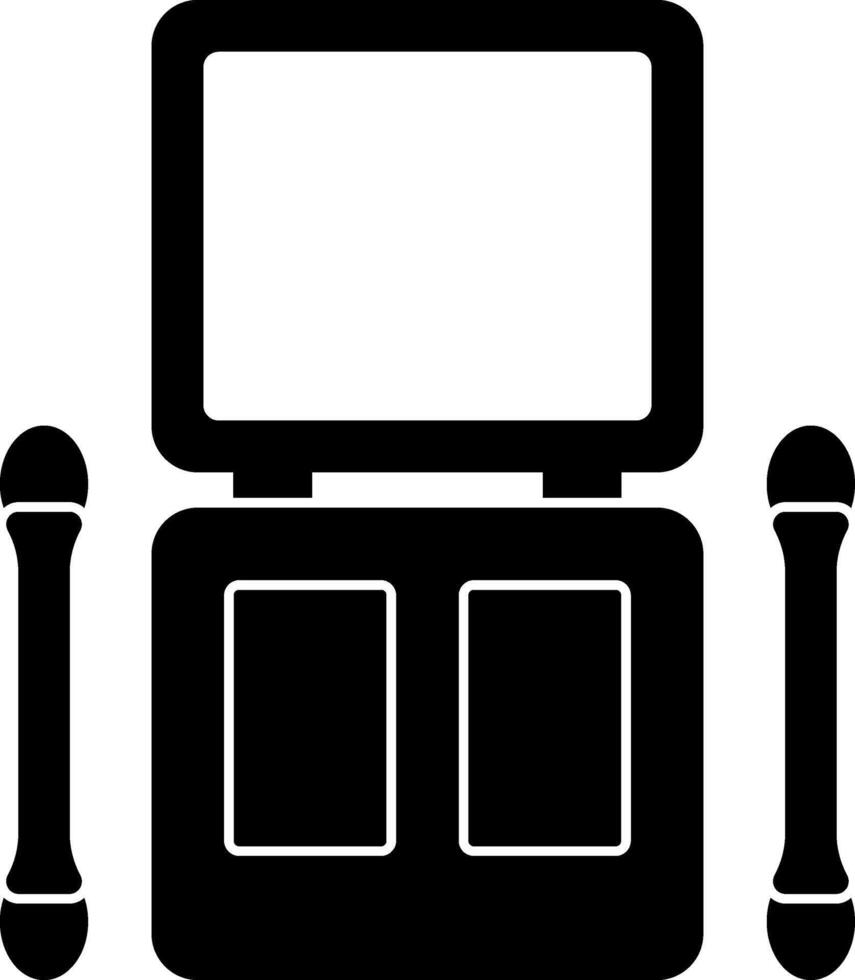 A laptop and microphone icon on a white background vector