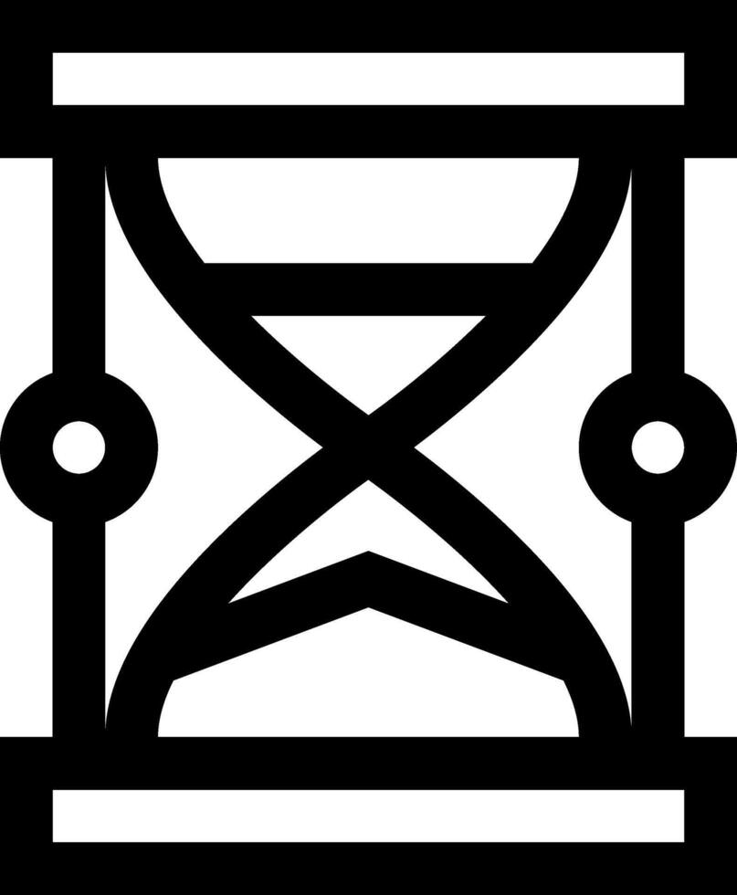 A black and white logo of a clock vector