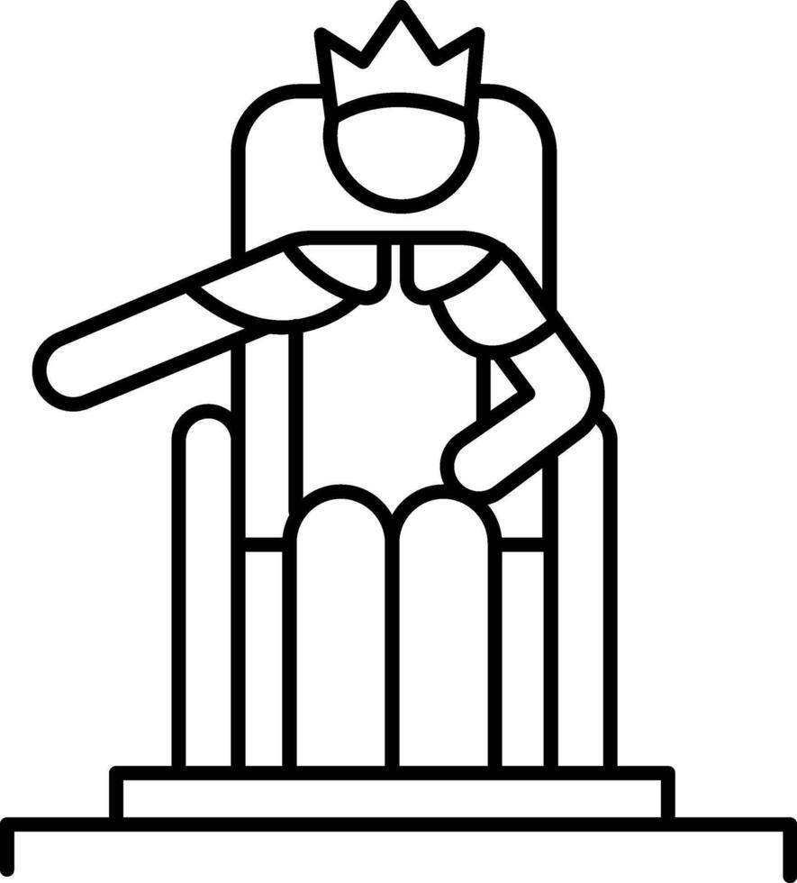 King of the world icon vector