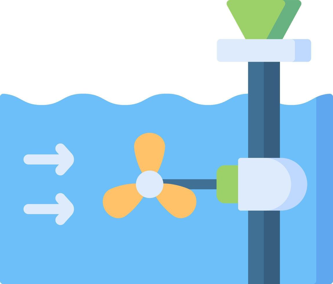 A water pump with a propeller on top vector