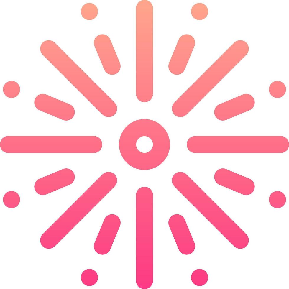 A pink sunburst logo with a white background vector