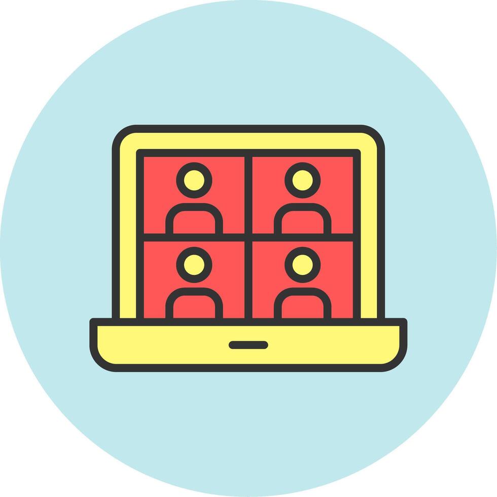 Online Meeting Icon Design vector