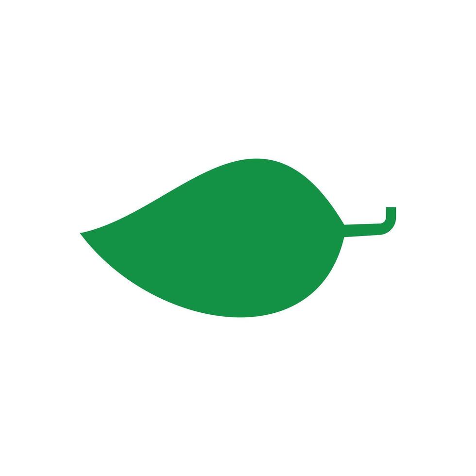 Leaf sign illustration. Green icon on white background. Leaves flat icon. Isolated on white background illustration. Nature element design, green leaf vector