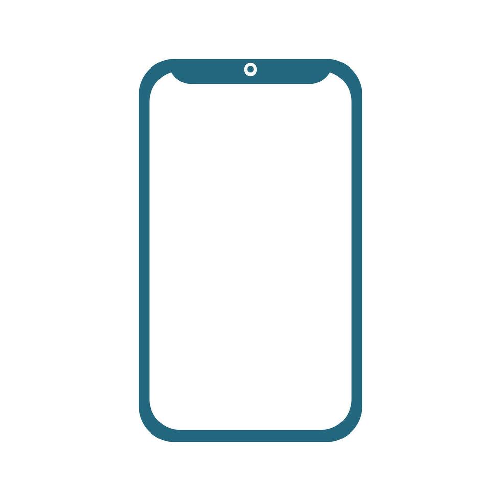 smartphone device technology icon illustration design graphic flat style blue color. mobile phone interface design illustration symbol vector