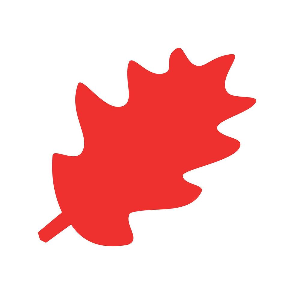 Maple leaf flat icon. Red symbol on white background. Leaves flat icon. Isolated on white background. . Nature element design, Maple leaf vector