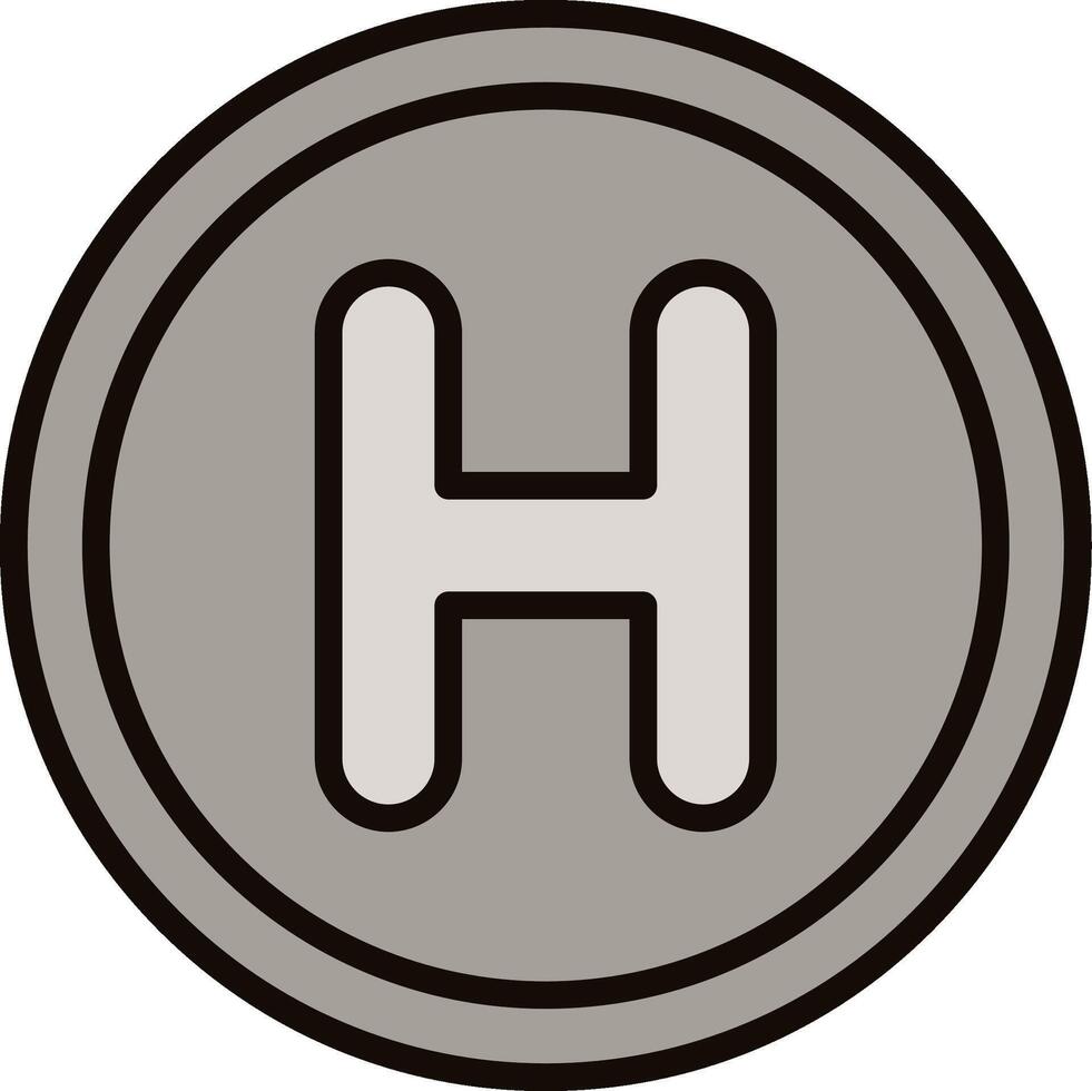 Helipad Icon Design vector