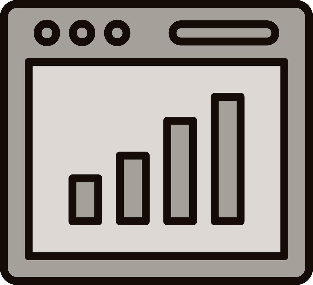 Bar Chart Icon Design vector