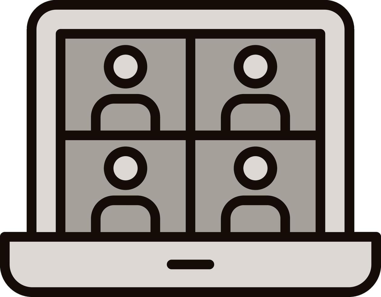 Online Meeting Icon Design vector