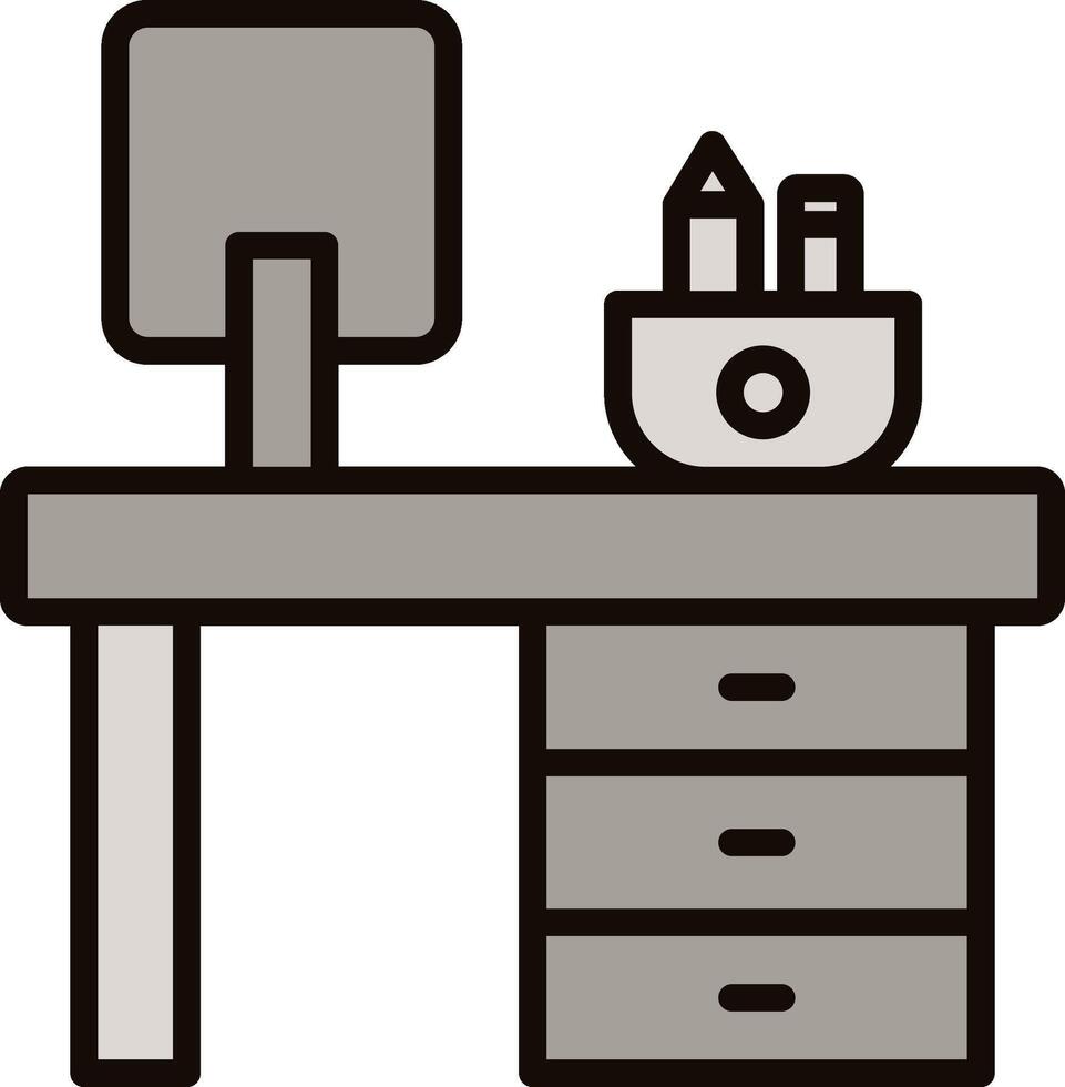 Office Desk Icon Design vector