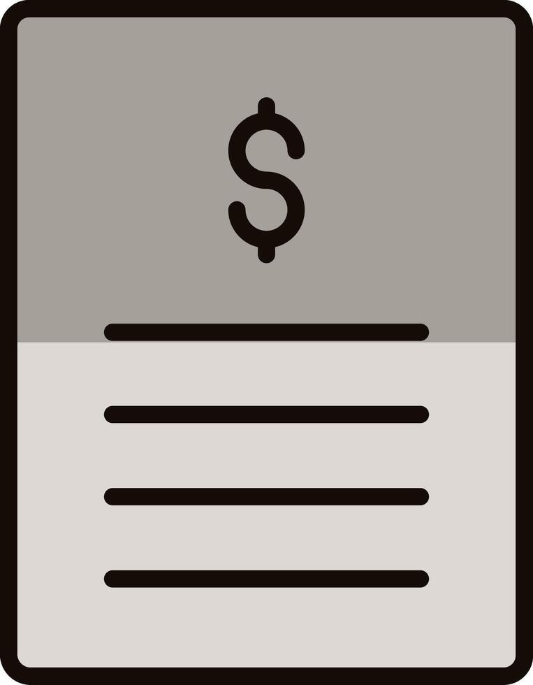 Paper Bills Icon Design vector
