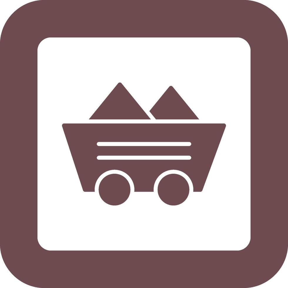 Mining Cart Icon Design vector