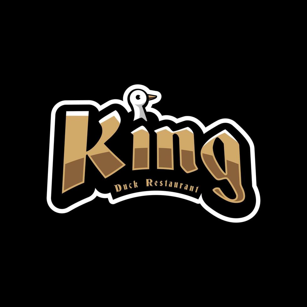 King Duck logo for food Business vector
