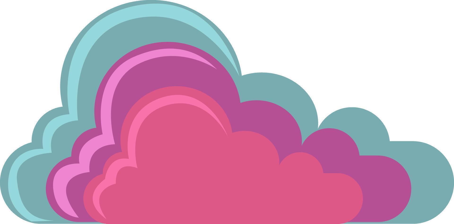 Colorful Abstract Clouds Illustration Art vector