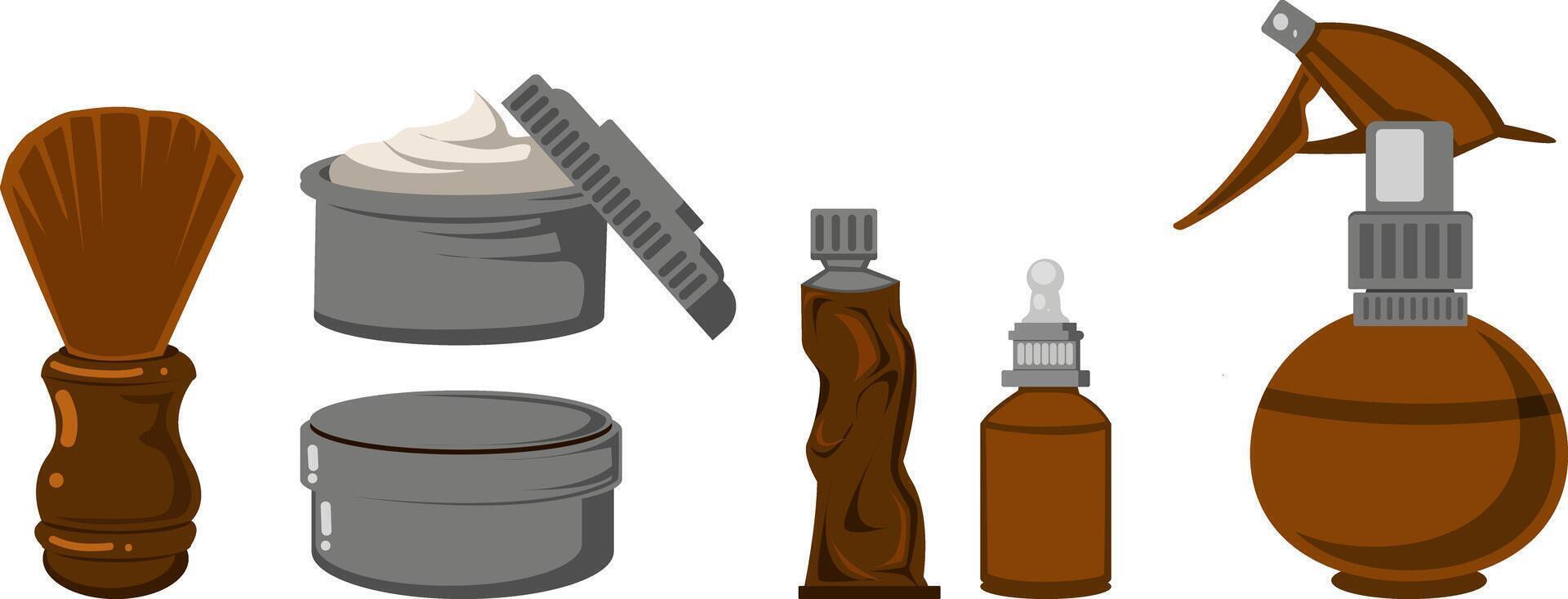 Vintage Gentleman Shaving Kit Grooming Essentials vector