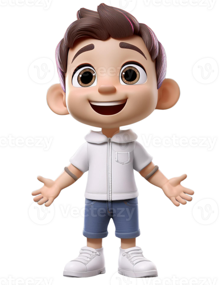 3D model of a cute boy. png