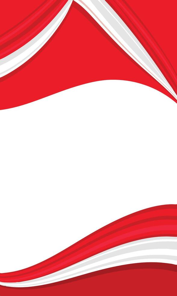 A red and white background with a wave pattern vector
