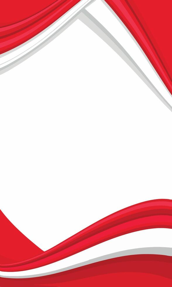 A red and white background with a wavy design vector