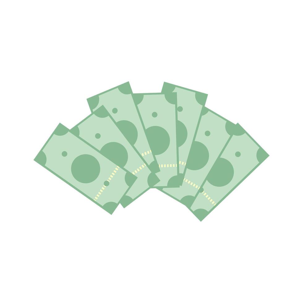 Money icon isolated on white background. Money icon in flat color style. Graphic design elements illustrating wealth, finance, money and the economy vector