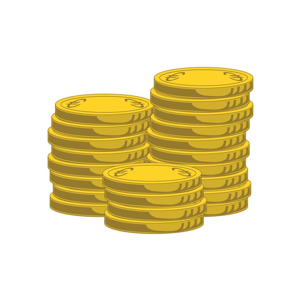 Coins icon. Money financial item commerce market and buy theme. Banknotes, coins, cash. Graphic design elements illustrating wealth, finance, money and the economic theme vector