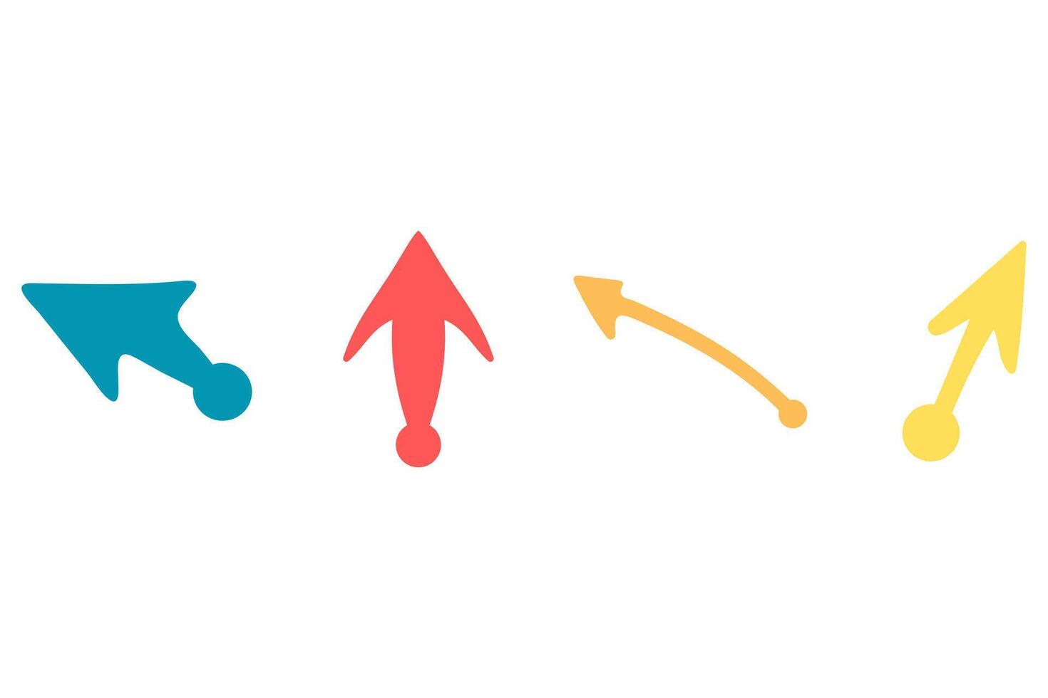 Arrow direction illustration design set vector