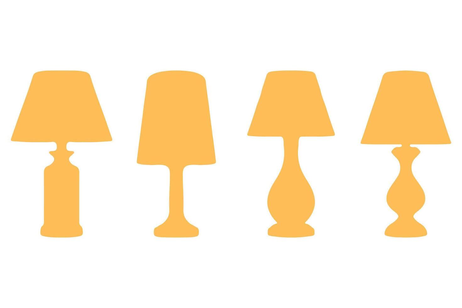Aesthetic lamp illustration icon design vector