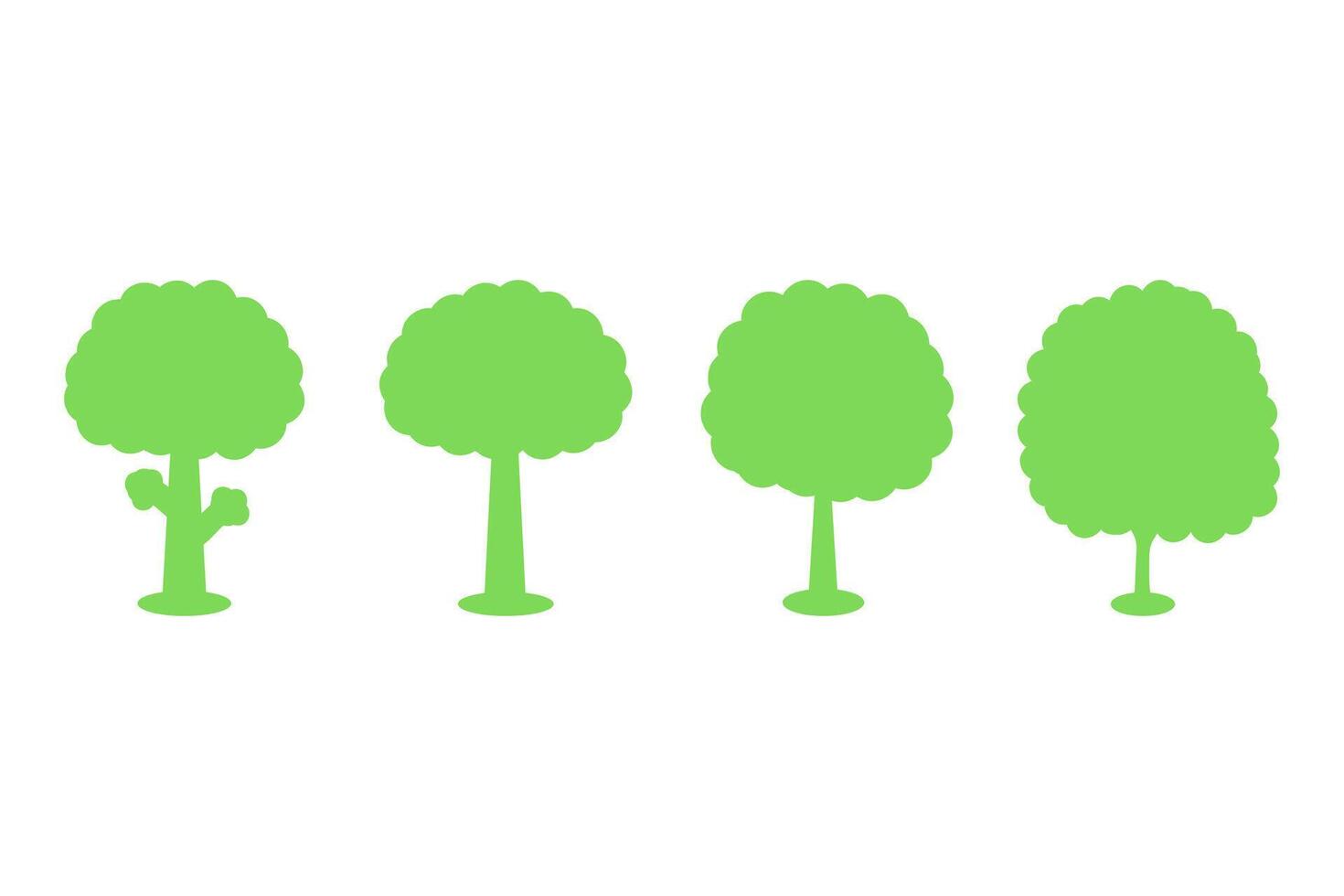 Tree icon set. Plant design vector