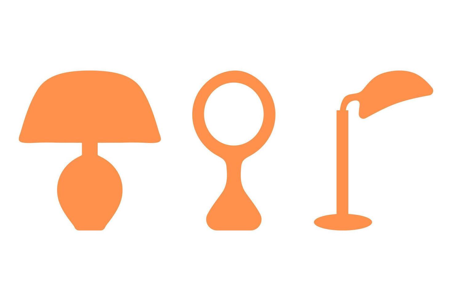 Aesthetic lamp illustration icon design vector