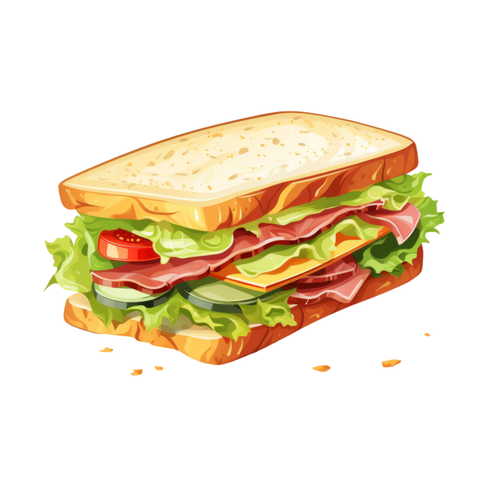 classic sandwich with fresh ingredients png