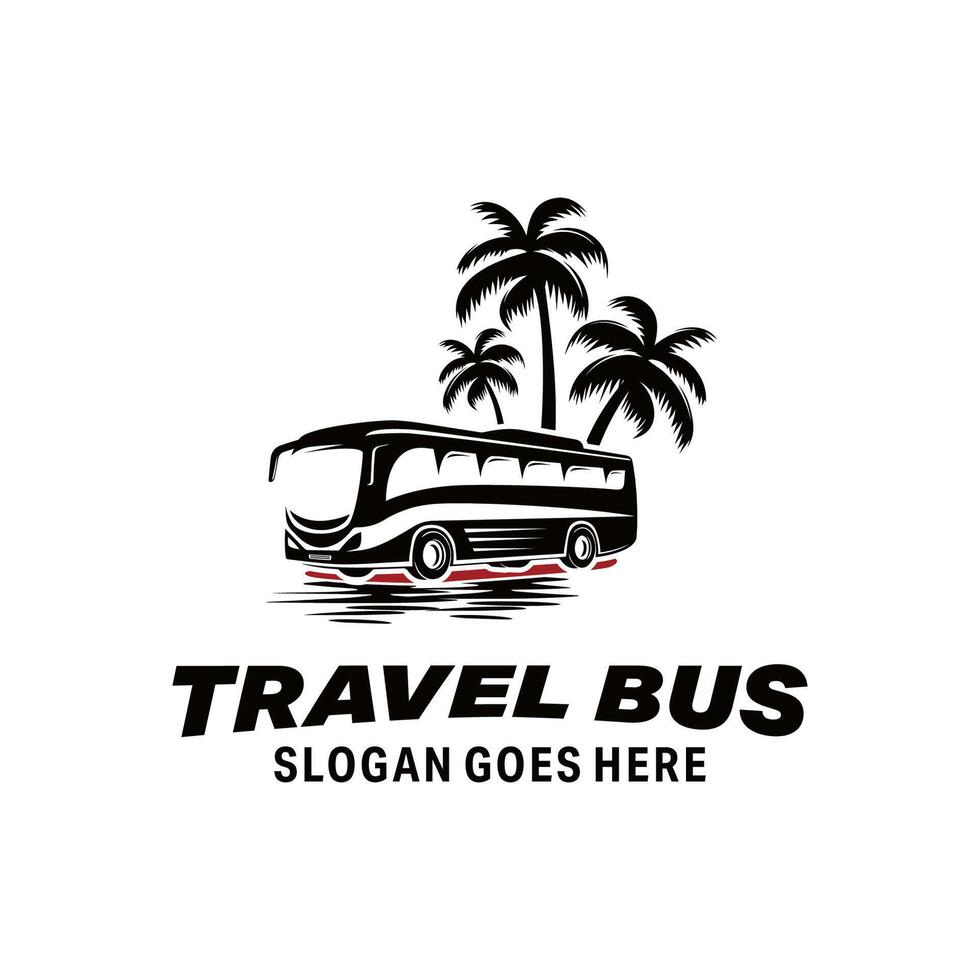 Travel bus logo design vector
