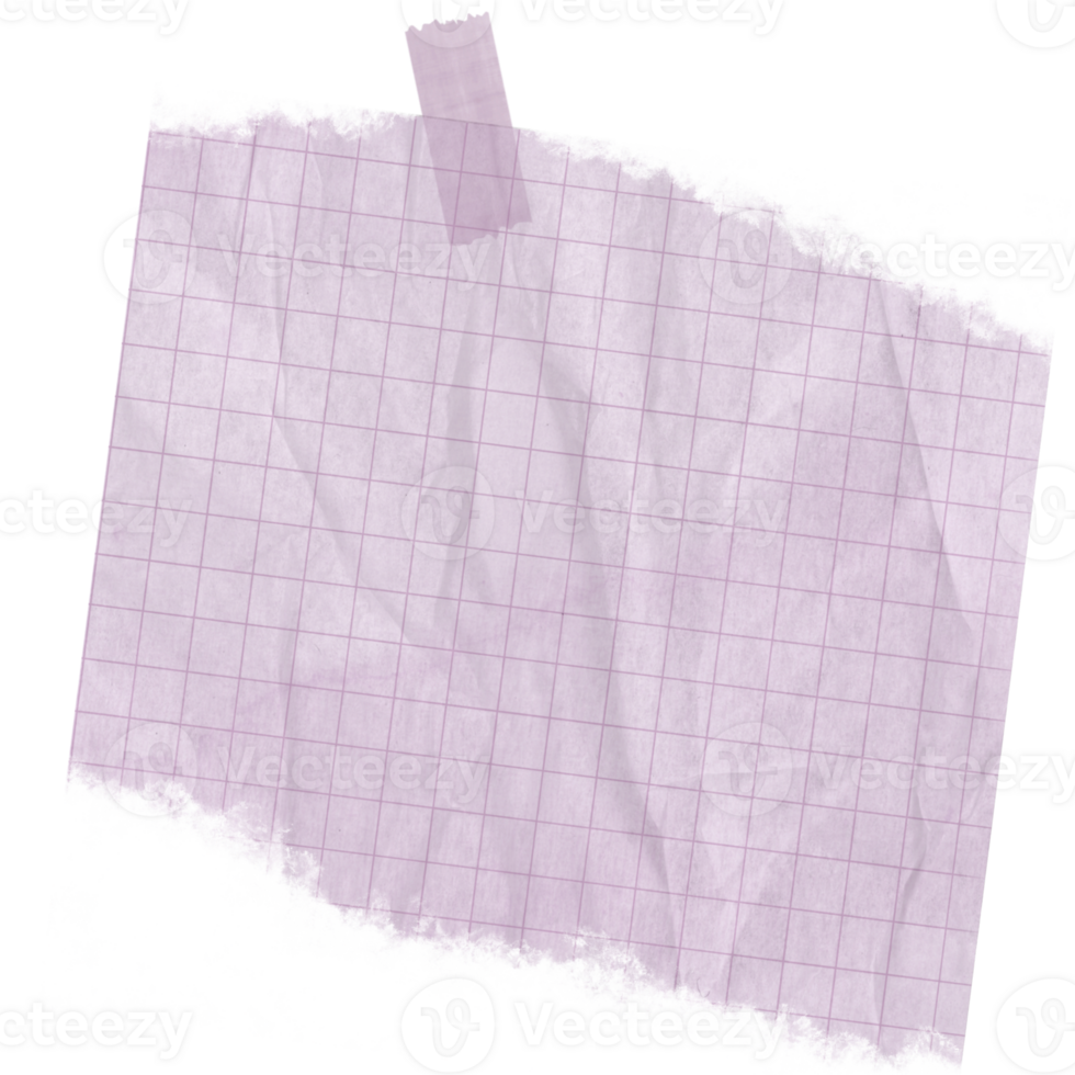 Piece Grid Paper Note with Tape png