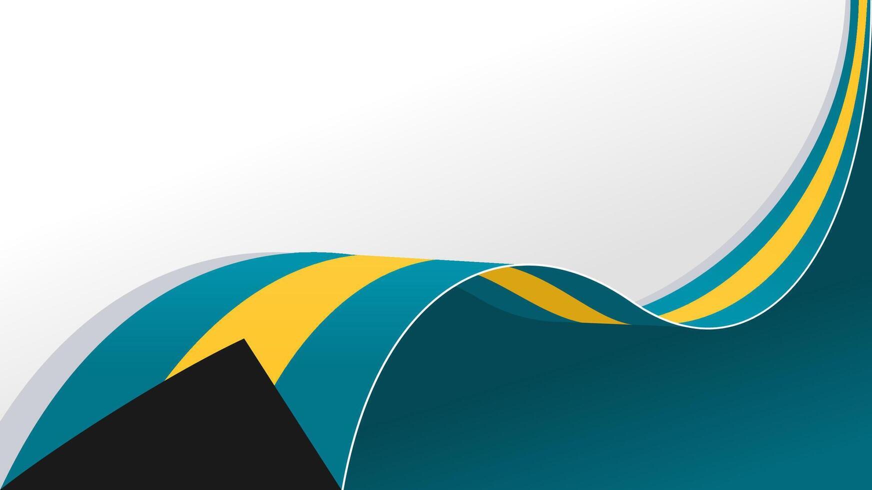 Wave flag of bahamas with copyspace background. bahamas event banner vector