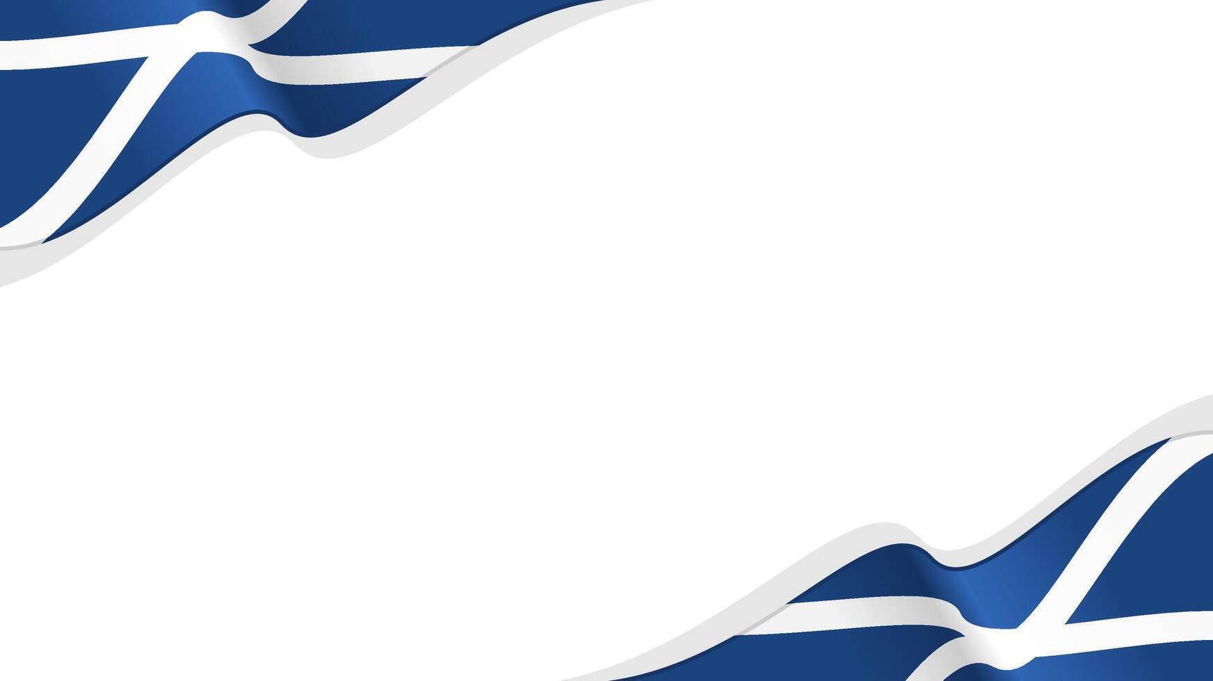 wavy scotland flag frame background with copy space for text. scotland national day vector