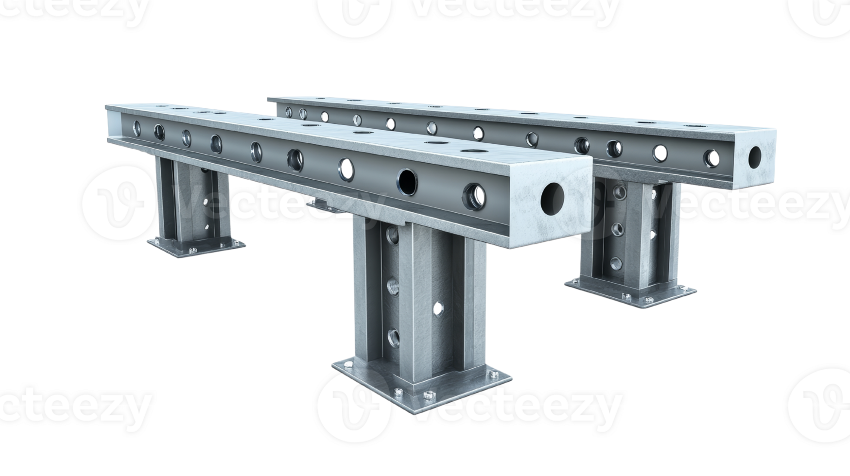 Steel Beam to Column Connection with IPN Profile and Reinforced Plates png