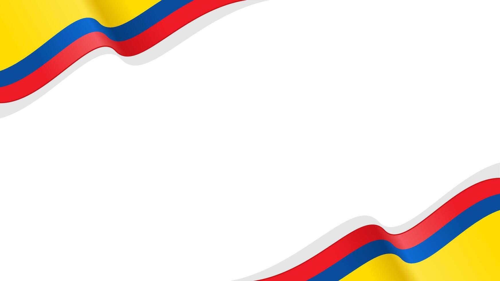 wavy ecuador flag background with copy space for text. ecuador independence day vector