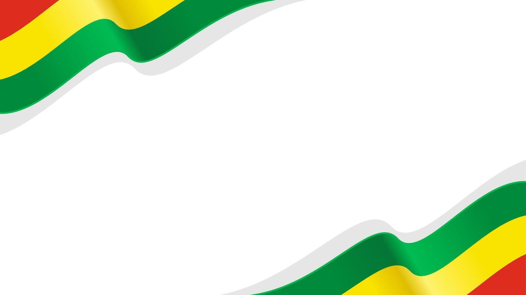bolivia national day. wavy bolivia flag background with copy space for text. vector