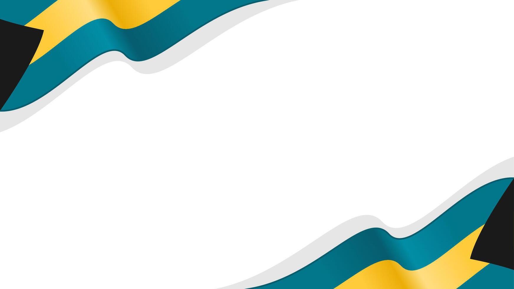 wavy bahamas flag ribbon background with copy space for text. bahamas national day vector