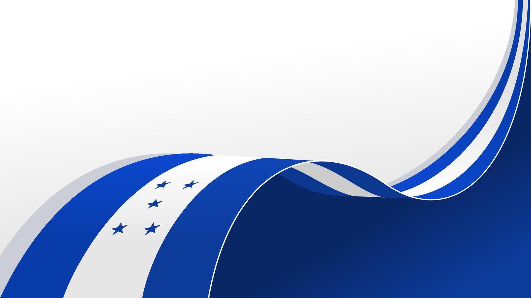 waving honduras flag ribbon background with copy space for text. honduras national day vector