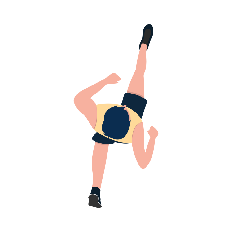 Running Man, Man Clipart, Cartoon Running Man. Top view of running man. png