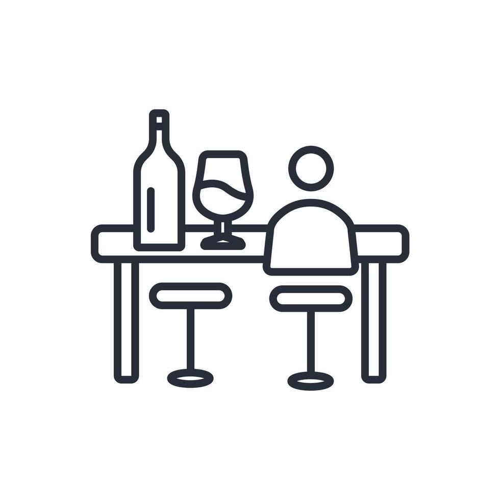 drinking icon. .Editable stroke.linear style sign for use web design,logo.Symbol illustration. vector