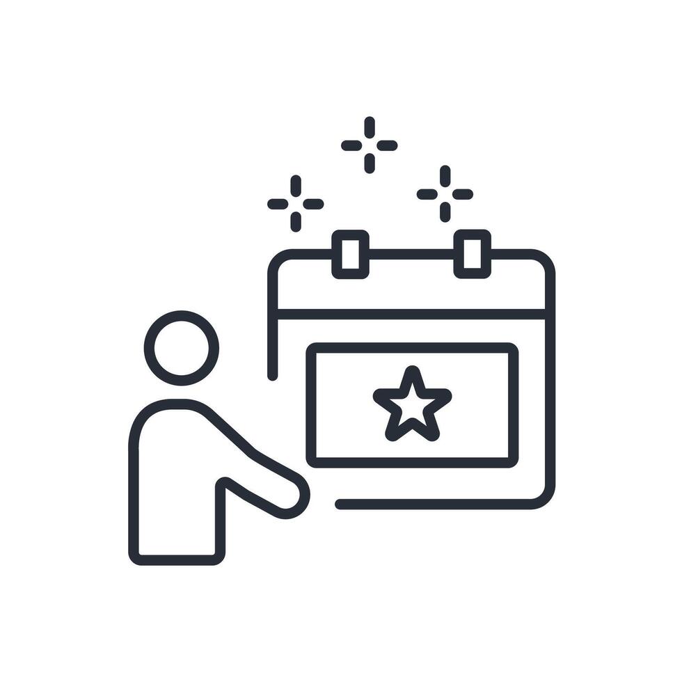 january 1 st icon. .Editable stroke.linear style sign for use web design,logo.Symbol illustration. vector