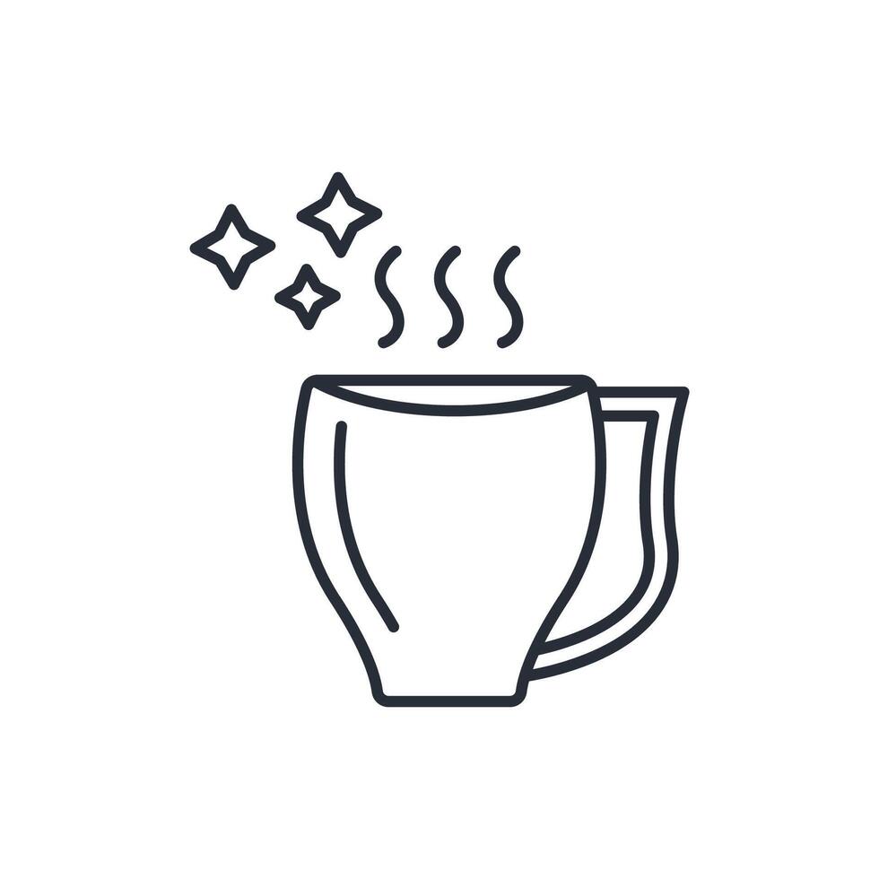 hot chocolate icon. .Editable stroke.linear style sign for use web design,logo.Symbol illustration. vector