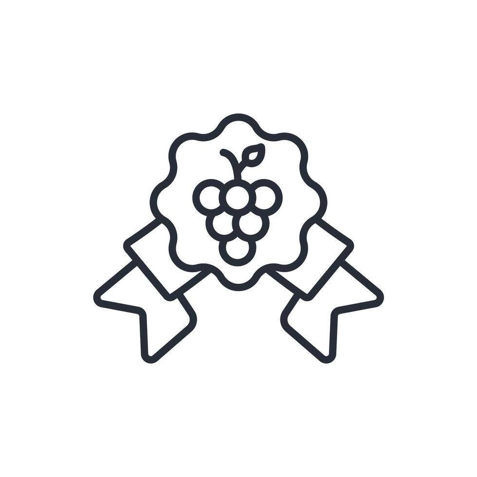 label wine icon. .Editable stroke.linear style sign for use web design,logo.Symbol illustration. vector