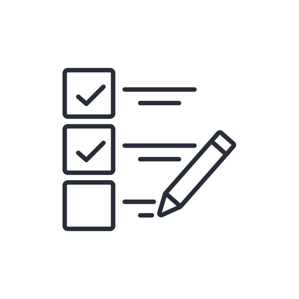 list icon. .Editable stroke.linear style sign for use web design,logo.Symbol illustration. vector