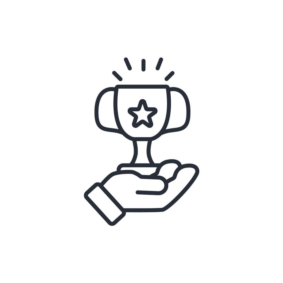 champion icon. .Editable stroke.linear style sign for use web design,logo.Symbol illustration. vector