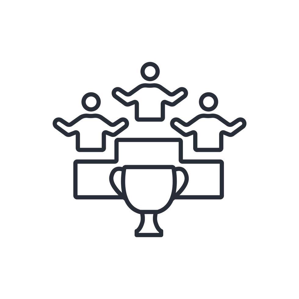 Podium icon. .Editable stroke.linear style sign for use web design,logo.Symbol illustration. vector