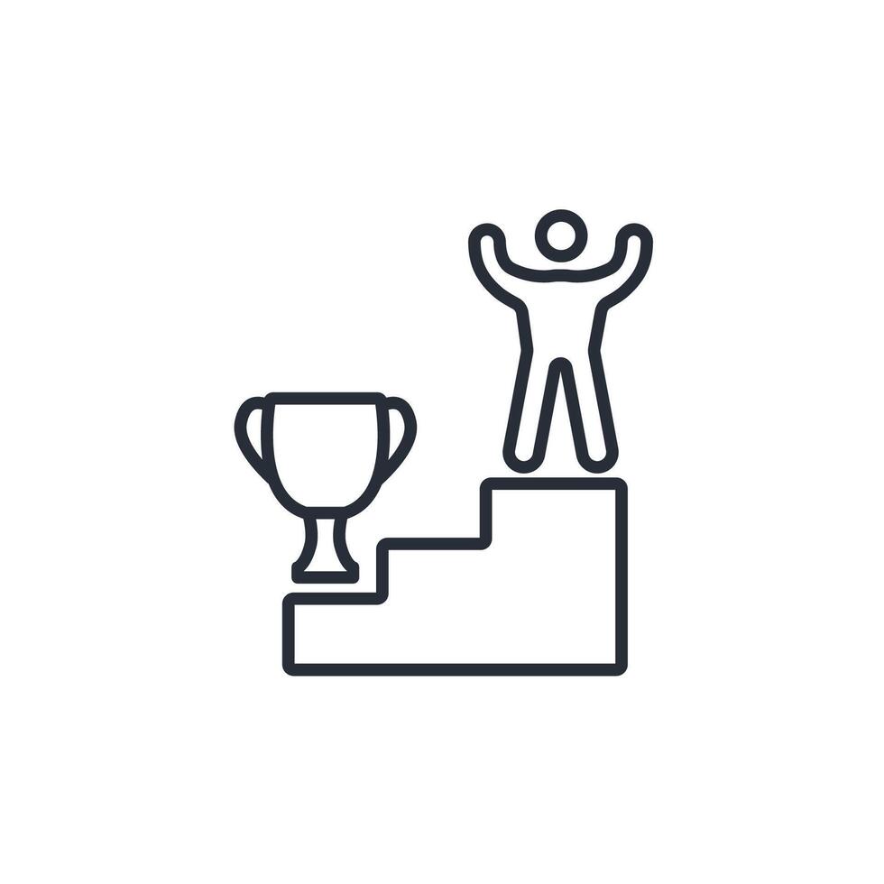 achievement icon. .Editable stroke.linear style sign for use web design,logo.Symbol illustration. vector