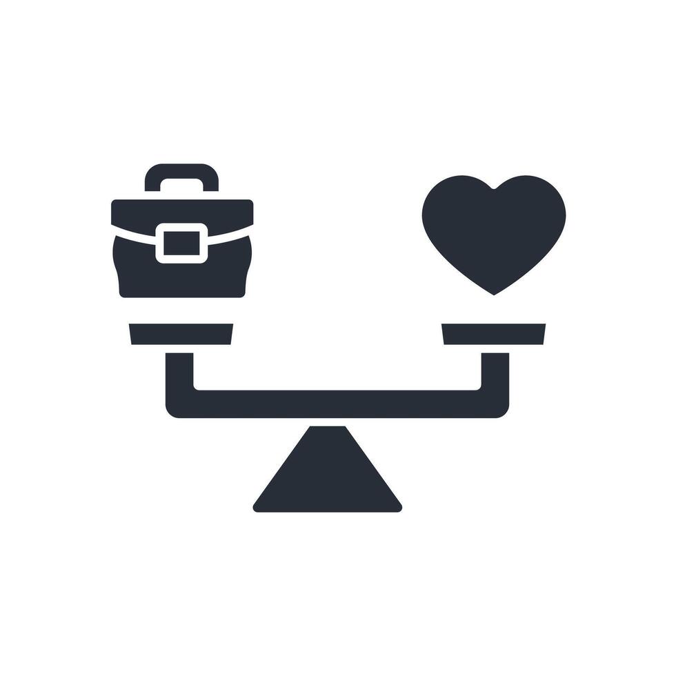 work life balance icon. .Editable stroke.linear style sign for use web design,logo.Symbol illustration. vector