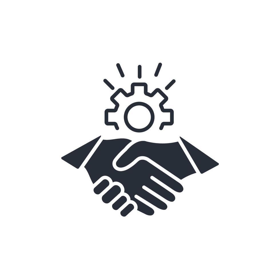 Cooperation icon. .Editable stroke.linear style sign for use web design,logo.Symbol illustration. vector