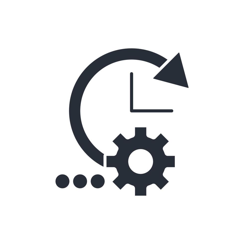 time management icon. .Editable stroke.linear style sign for use web design,logo.Symbol illustration. vector